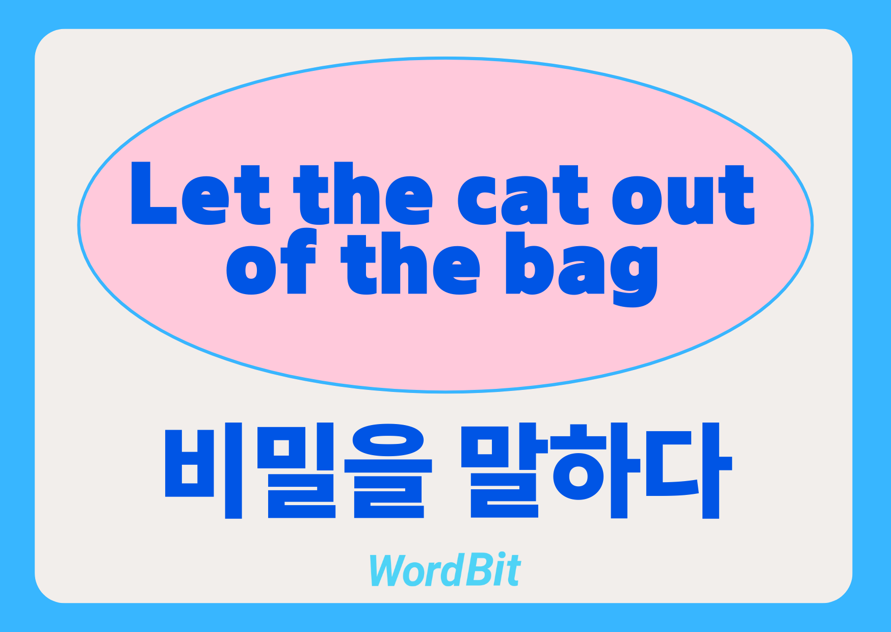 Let the cat out of the bag